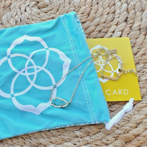 Kendra Scott Turquoise Skylie Necklace in Gold - Picture 7 of 7